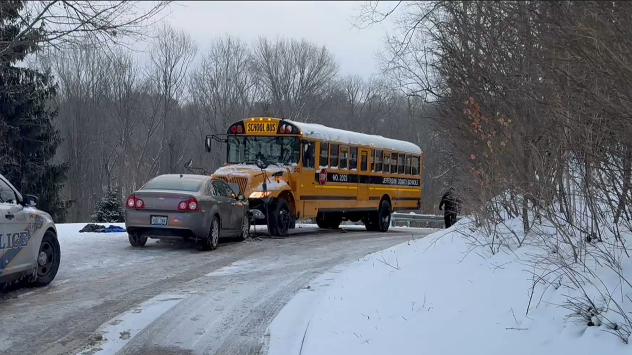Car collides with JCPS bus on Easum Road